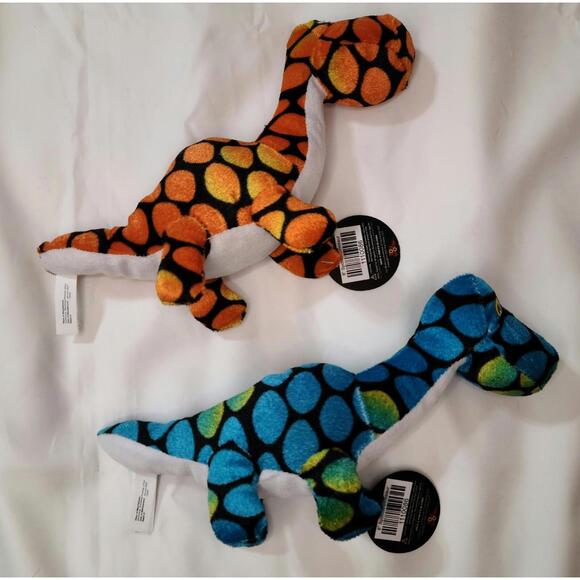 2pk NWT Toy Factory Plush Spotted Dinosaurs Stuffed Animal Prehistoric Birthday - Picture 2 of 4